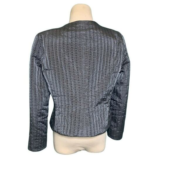 Armani Colezzioni gray wool knot front tie blazer size Small - Picture 2 of 7